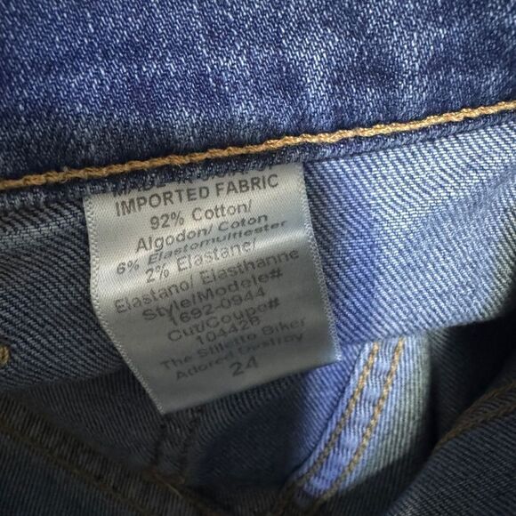 Current Elliott stiletto biker jeans size 24 - Picture 9 of 13